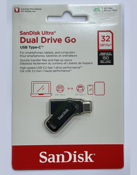 Black SanDisk Ultra Dual Drive Go USB Type-C